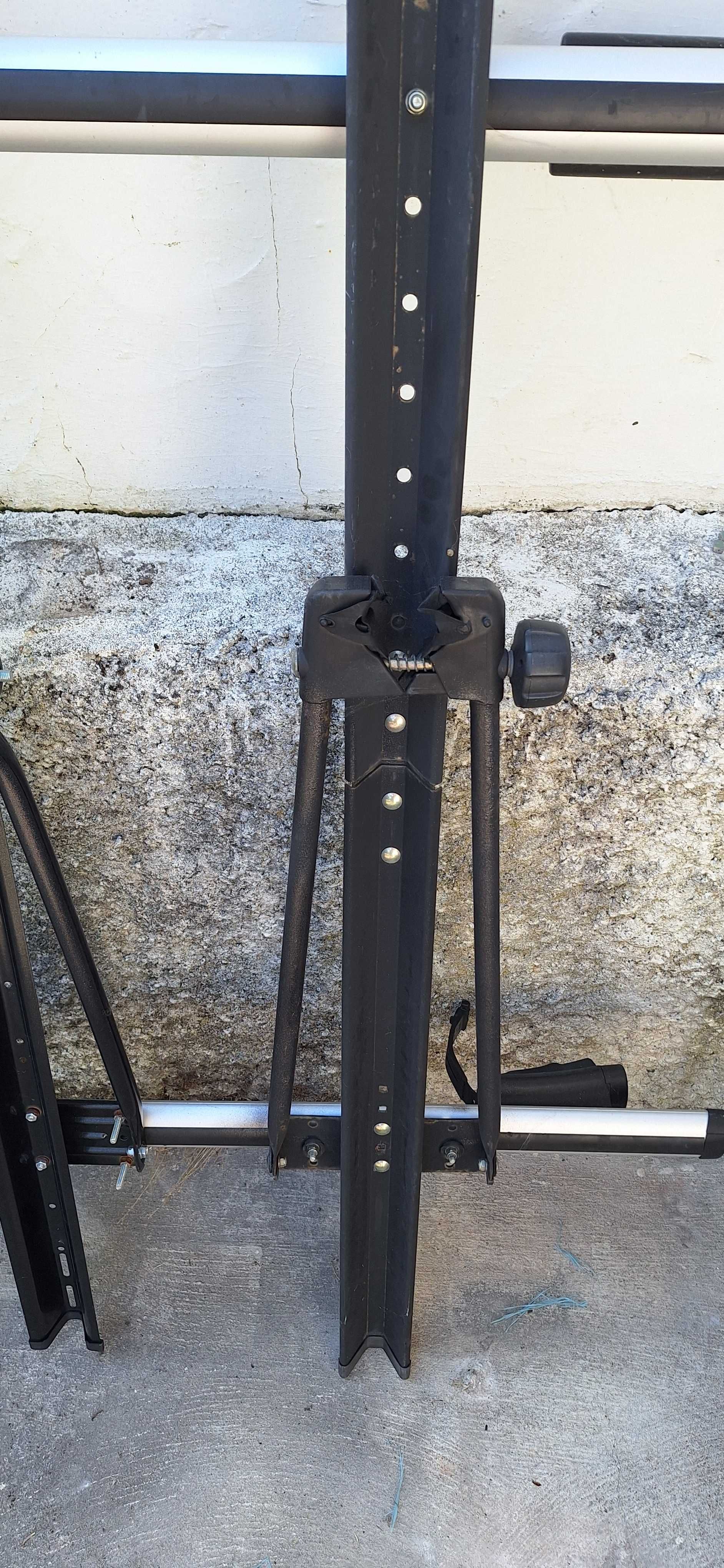 Barras de tejadilho Thule em alumínio com suporte para 3 bicicletas