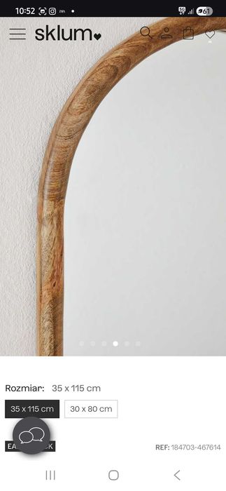 Nowe lustro, drewno mango . Sklum