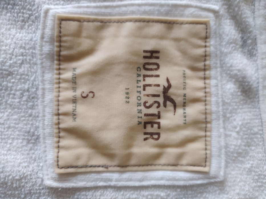 Bluza Hollister biała dresowa r,S,bawelna