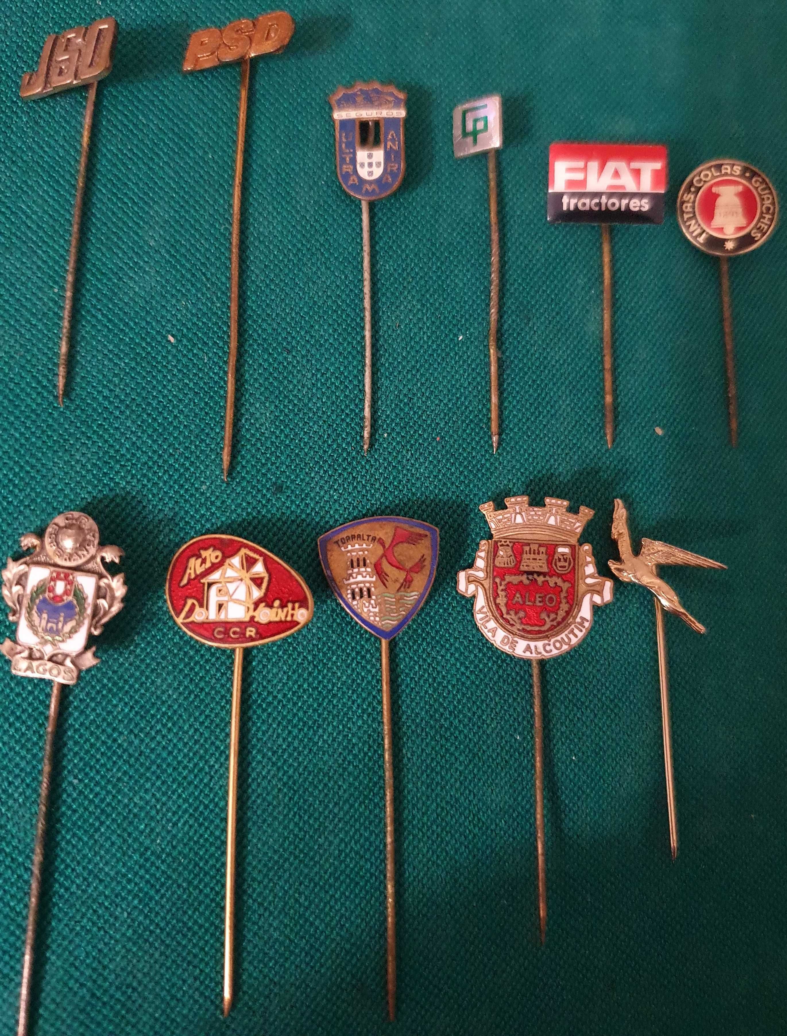 PINs e Alfinetes antigos: Militares, Políticos, Bancos, Desporto, PUB