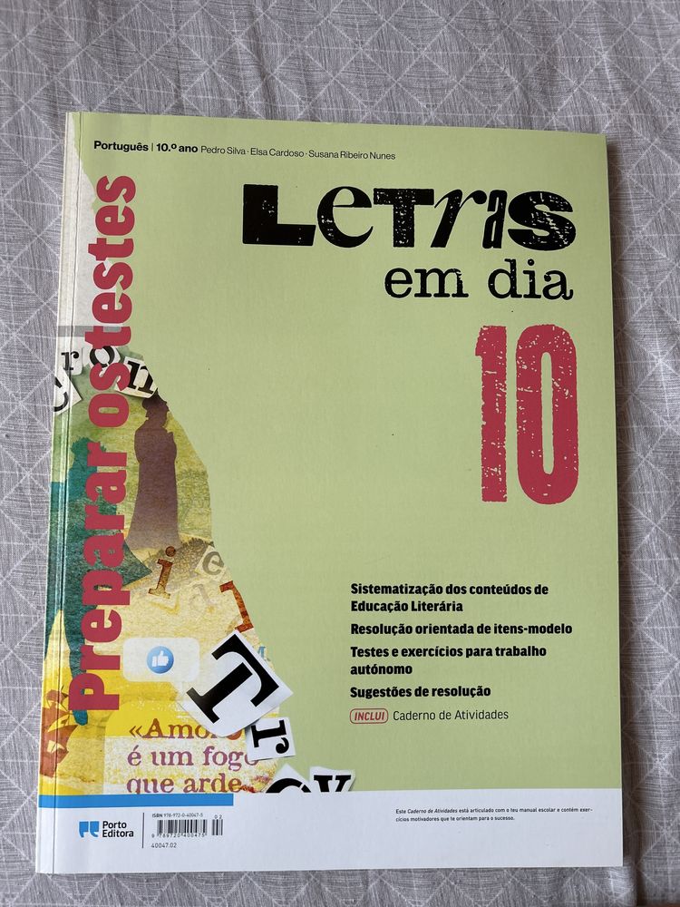 livro de fichas de portugues 10 ano