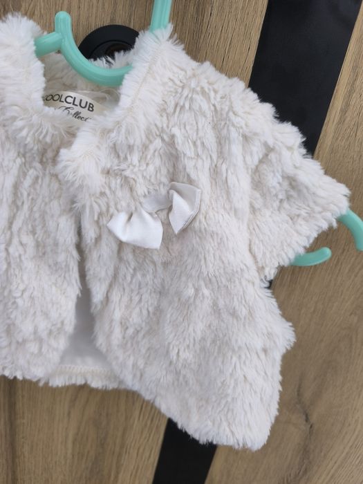 Bolerko dziewczęce kamizelka elegancka cool club 86 chrzest