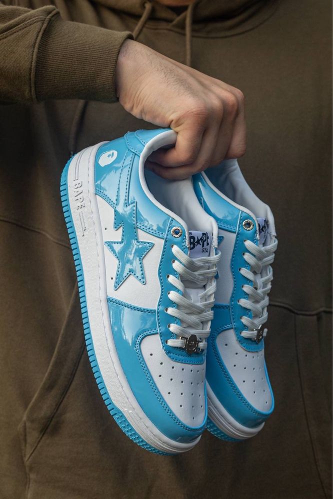 Buty Bape STA Patent Blue / White 37-45 unisex trampki