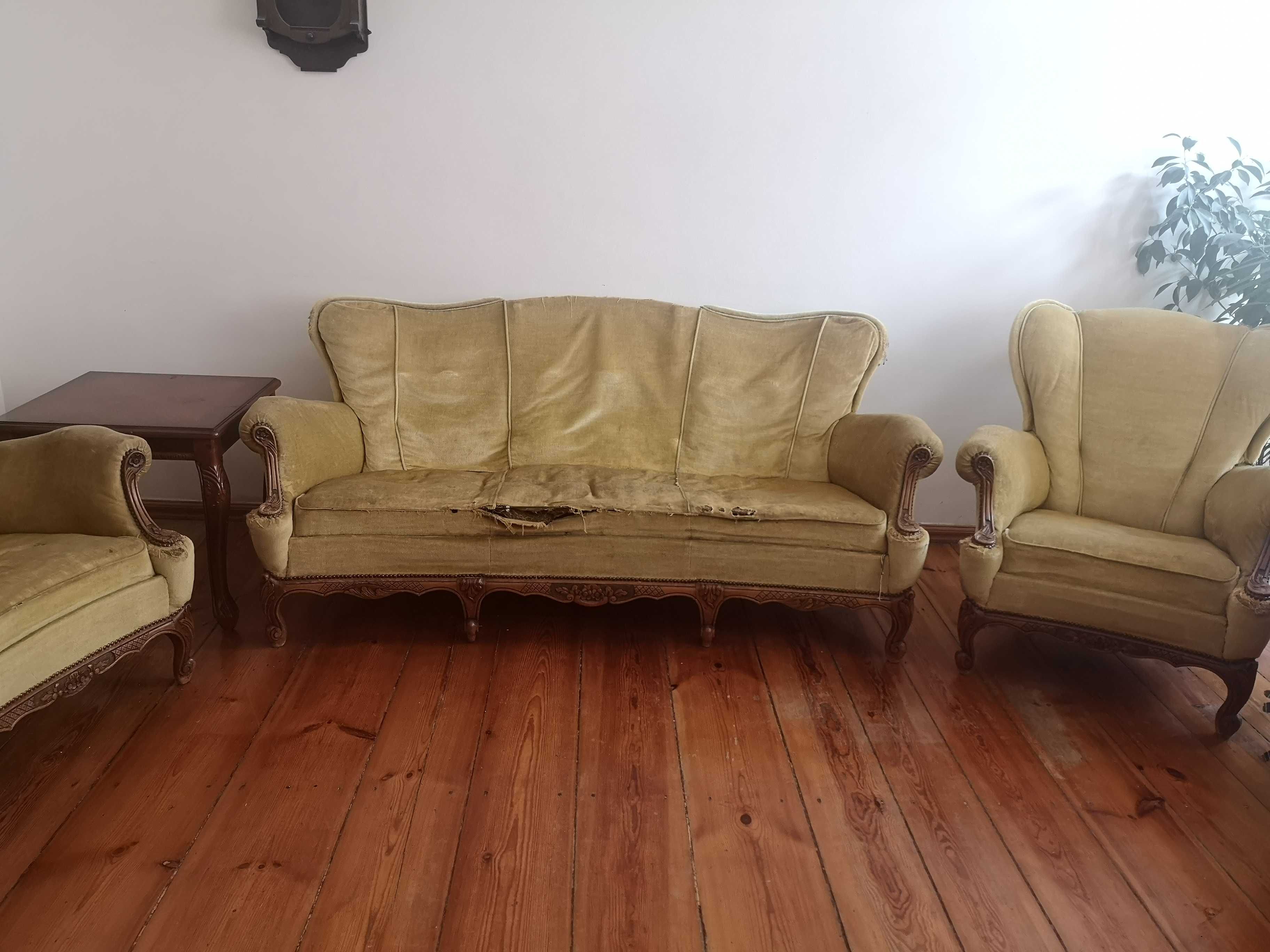 Sofa ludwikowska i dwa fotele