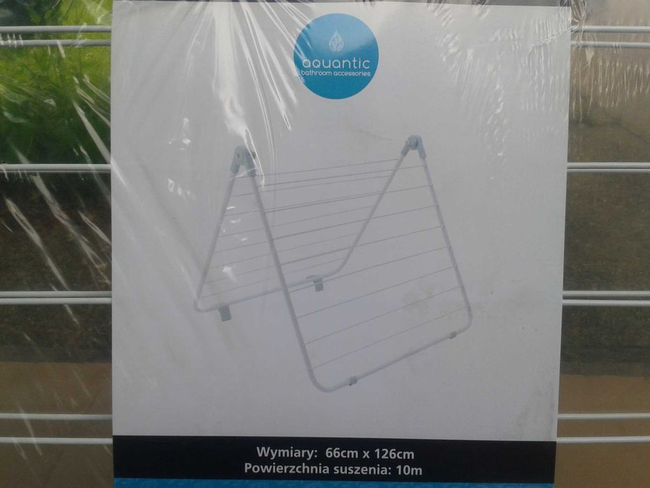 Suszarka na pranie NA WANNĘ nawannowa składana pow. suszenia 10m biała