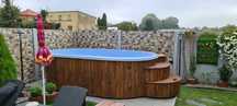 Basen wolnostojący 370x210x100 ogrodowy jacuzzi hydromasaż