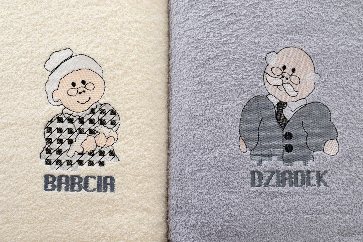 Komplet ręczników kąpielowych na prezent frotte 2 sztuki 50x100 Luba z