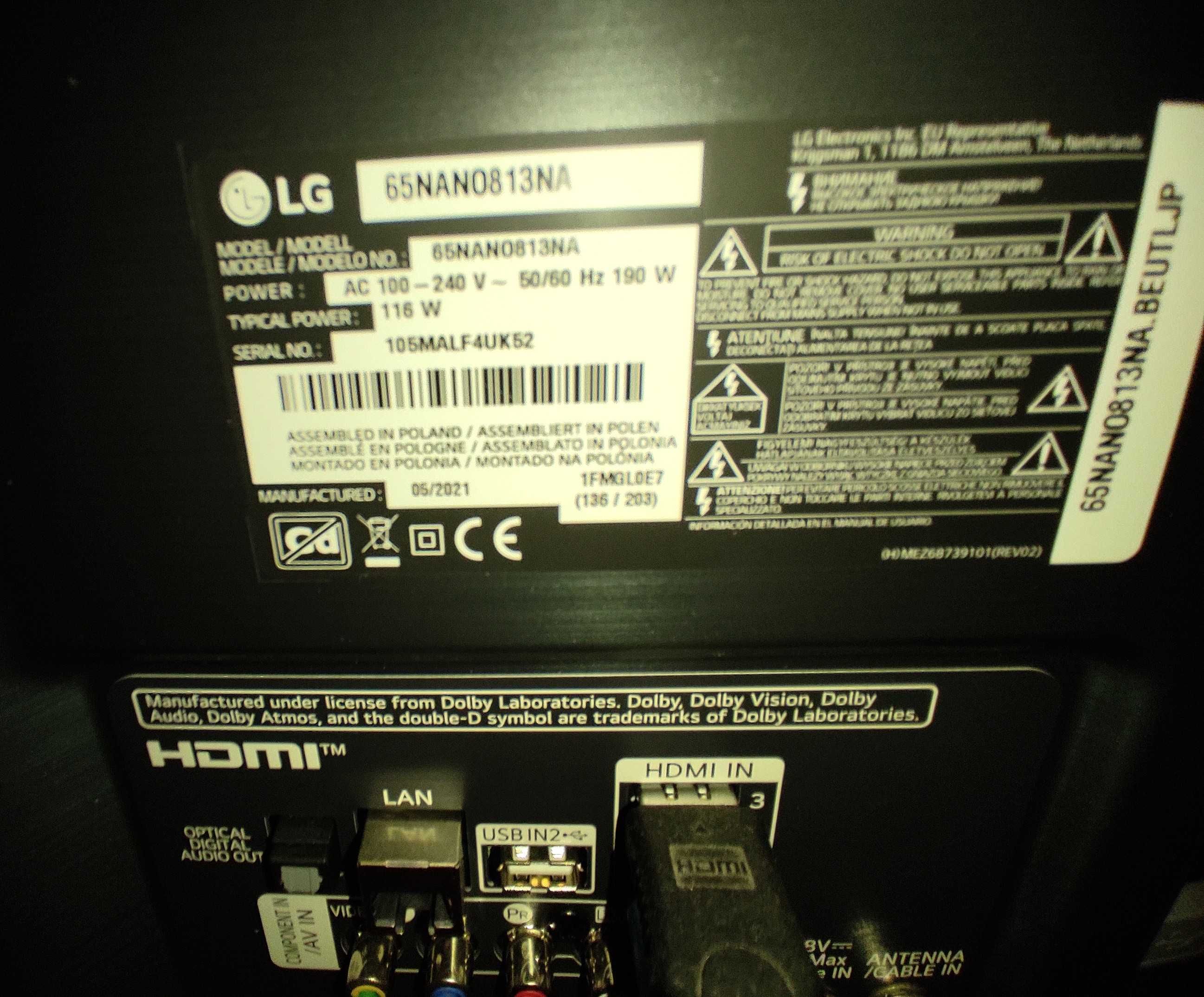 Телевізор  LG Nanocell 65 nano081 3na