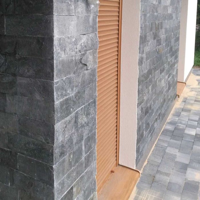 Płytki elewacyjne Kwarcyt Silver Grey naturalny 10x30x0,8-1,3 cm