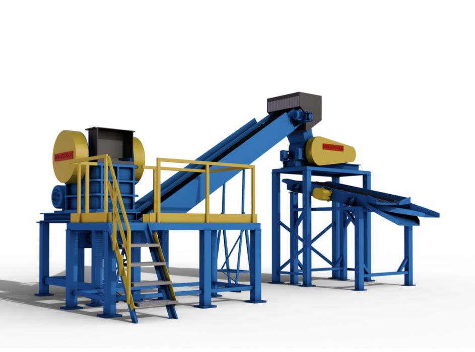 Linia do mielenia / kruszenia  SZYB KLEJONYCH / SZKŁA