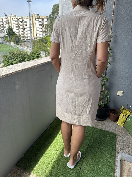 Vestido beje Adolfo Dominguez  44