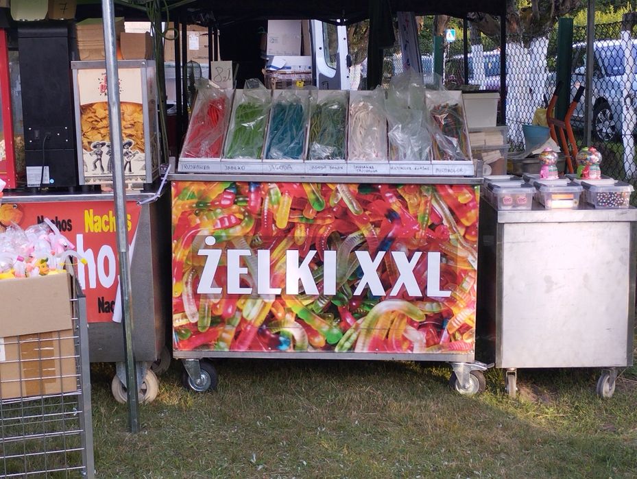 Wózek nierdzewny zamykany, wózek gastronomiczny, mega żele,żelki.