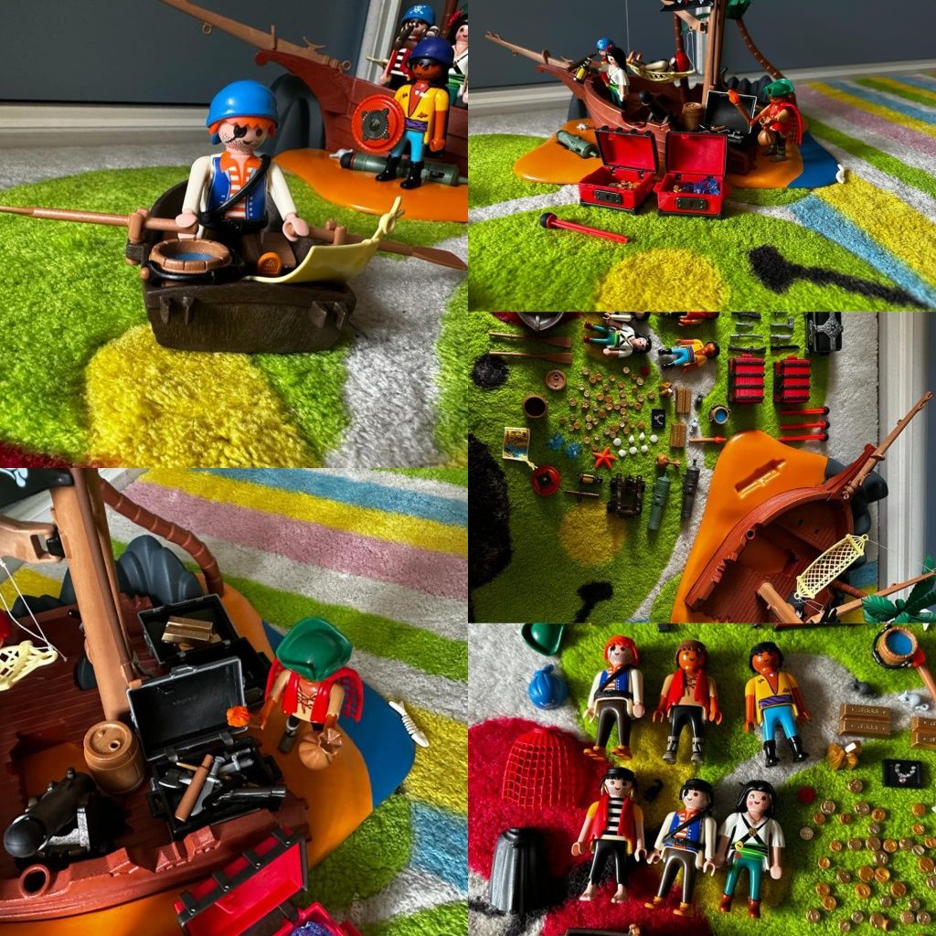 Wielki zestaw piracki Playmobil 4 duże zestawy piraci pirates statek