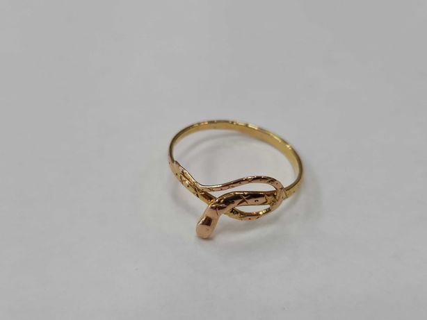 Ciekawy złoty pierścionek damski/ Wąż/ 585/ 1.33 gram/ R15