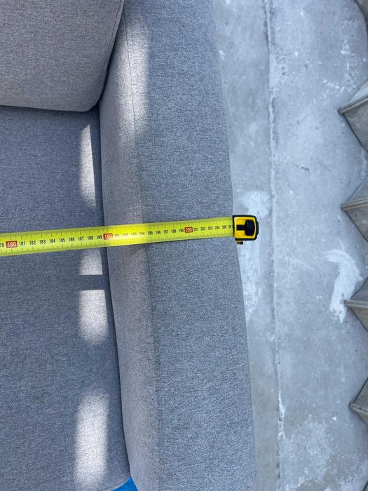 Sofa  Chaise longue 3 lugares  - Cinza estilo escandinavo