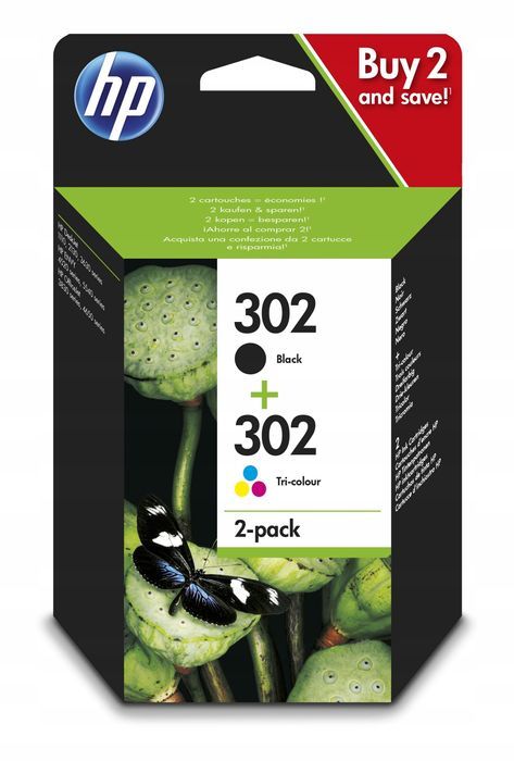 tusz hp 302 x4d37ae zestaw pojemność 7.5 ml wysoka wydajność 355 str