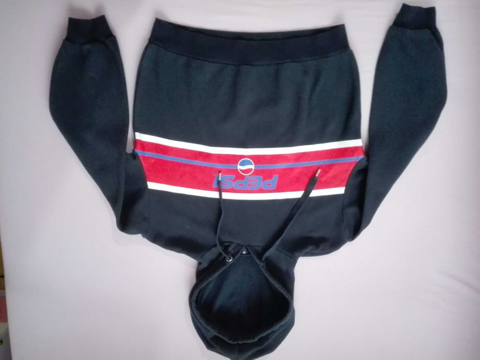 granatowa bluza z kapturem, H&M, S  Pepsi