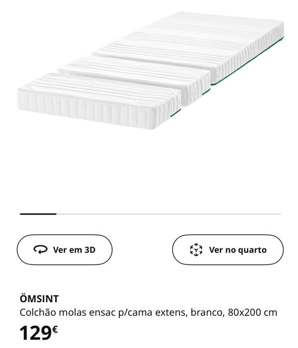 Cama de criança extensivel IKEA SUNDVIG com colchao molas ensacadas