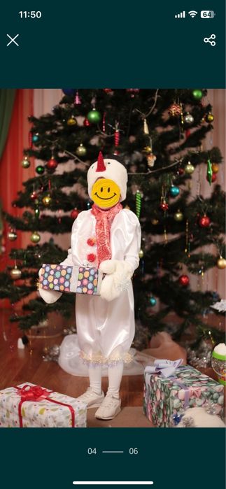 Продам карнавальний костюм сніговика