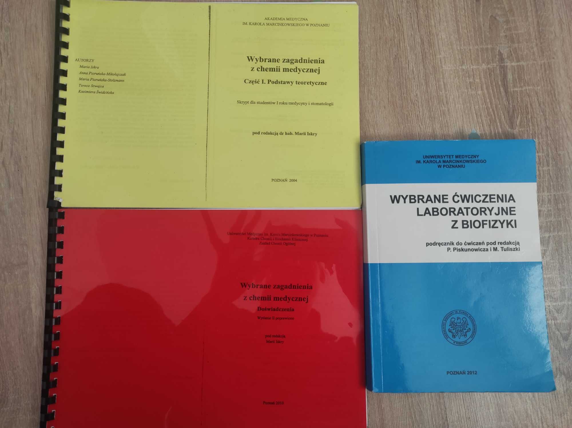 UMP książki notatki biofizyka chemia medyczna lekarski dentystyczny