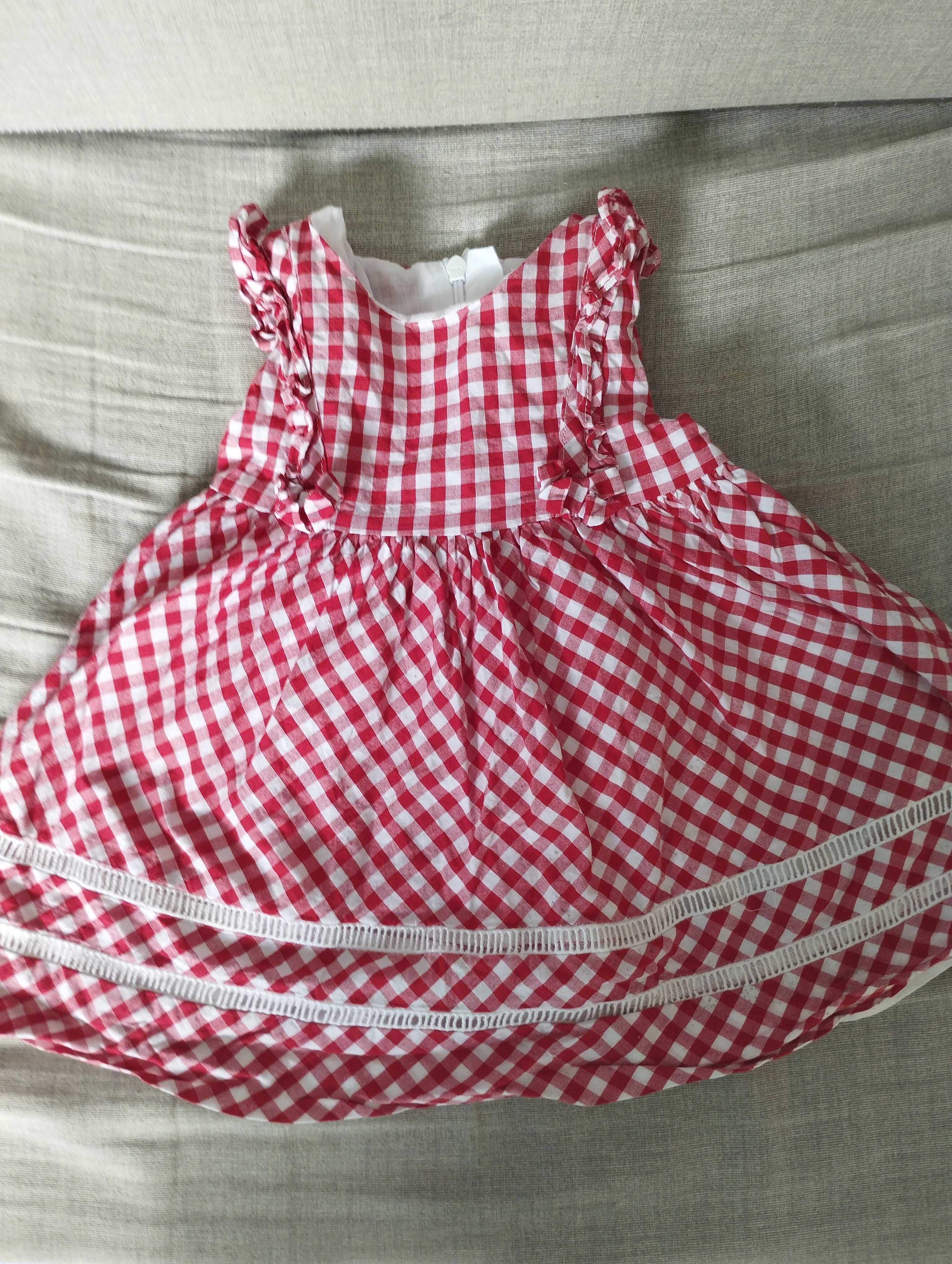 vestido vermelho e branco Mayoral