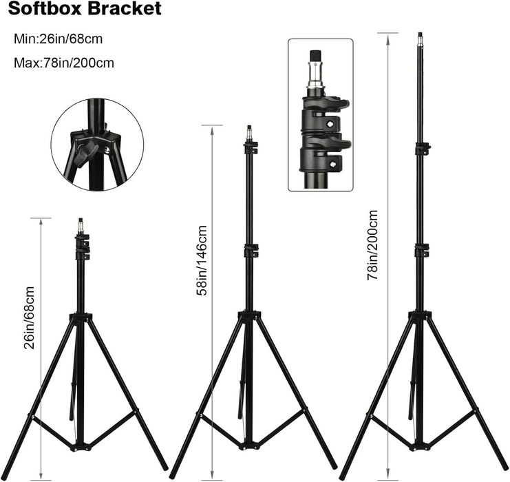 Tiandirenhe LED Softbox 85W – 2800K-5700K 50x70 cm Pilot, Zestaw 2 szt