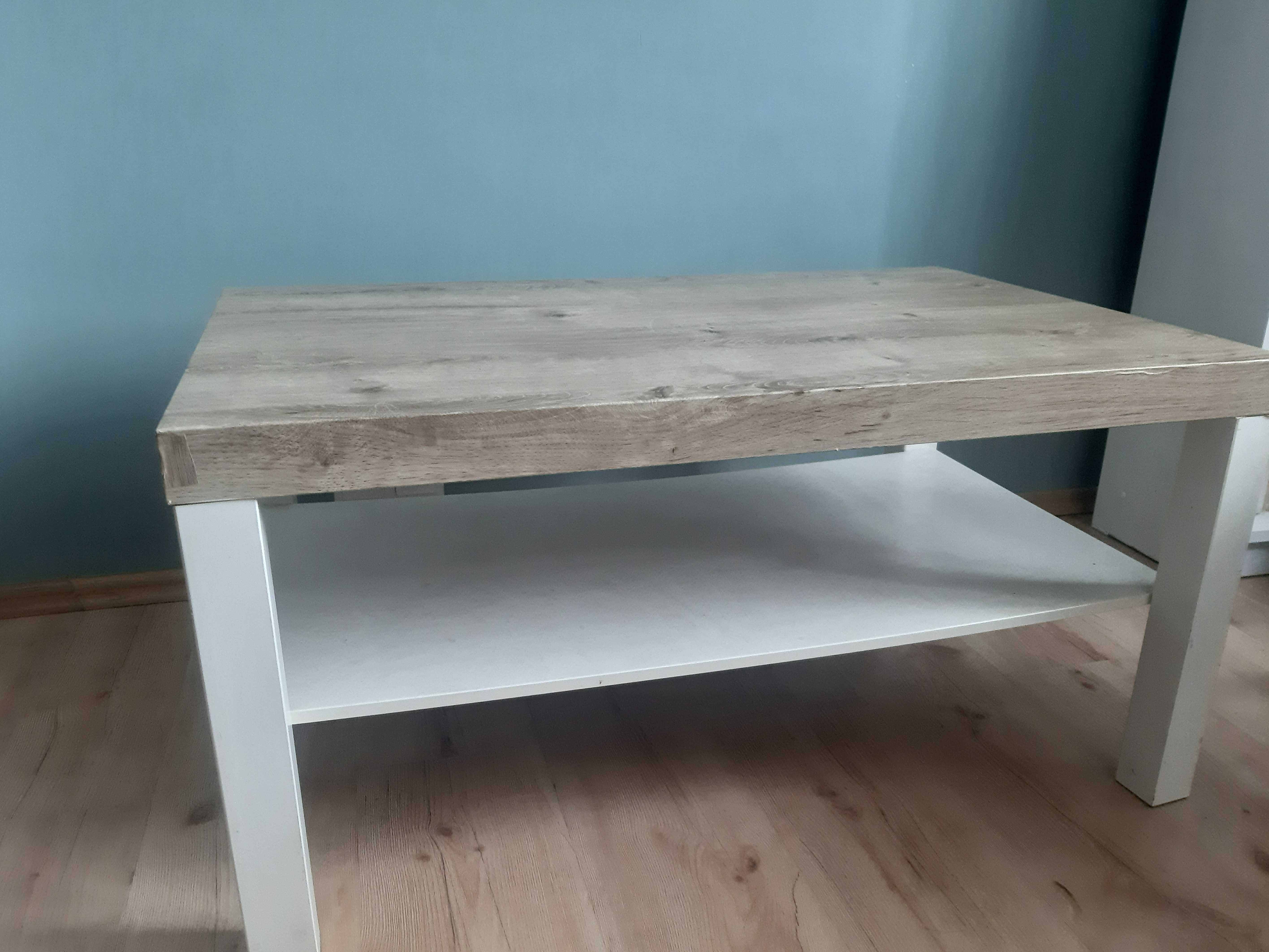 biały stół kawowy stolik ikea lack 90x55 cm