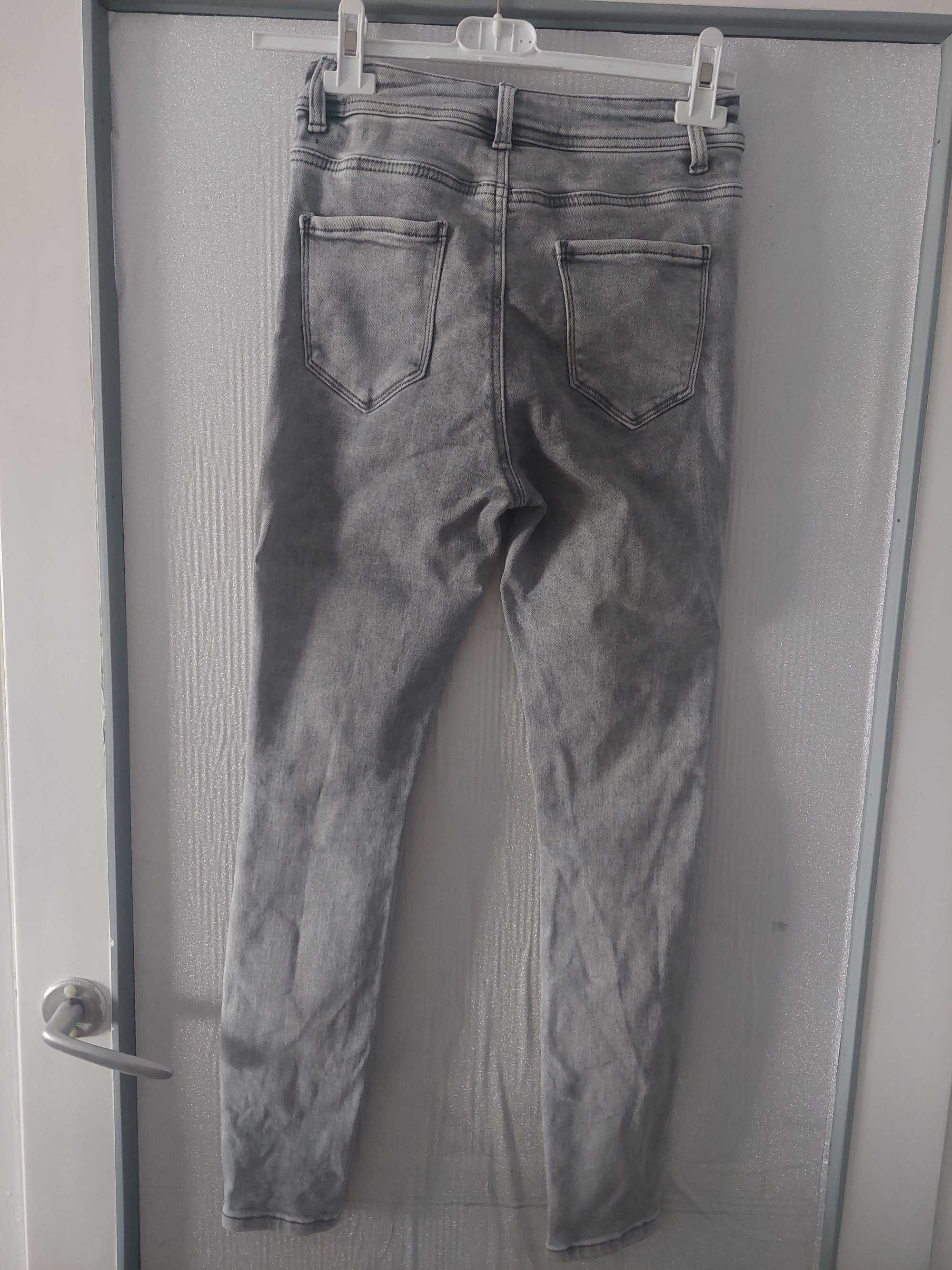 Spodnie jeans szare