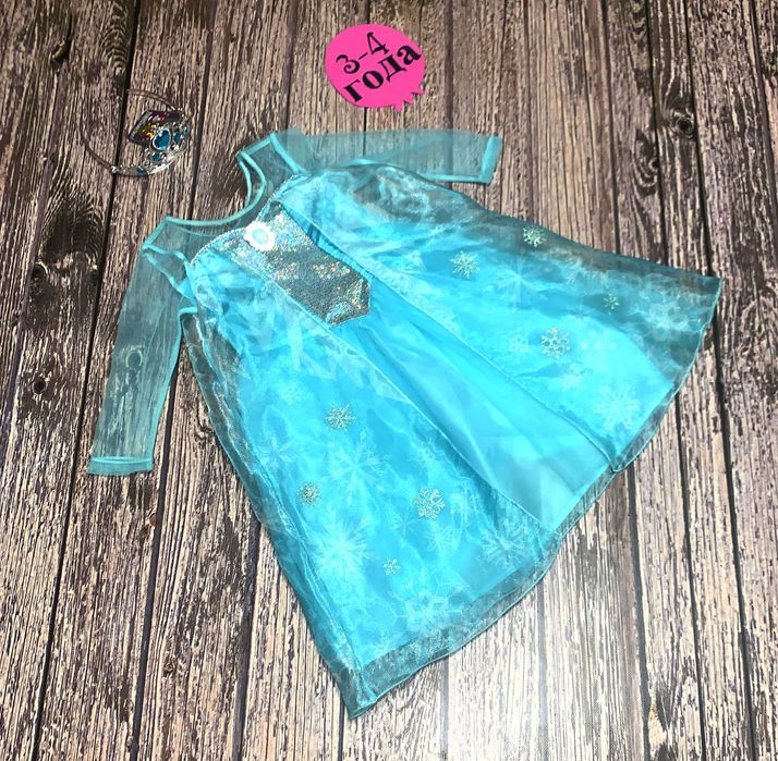 Новогоднее платье Эльза Холодное сердце для девочки 3-4 года