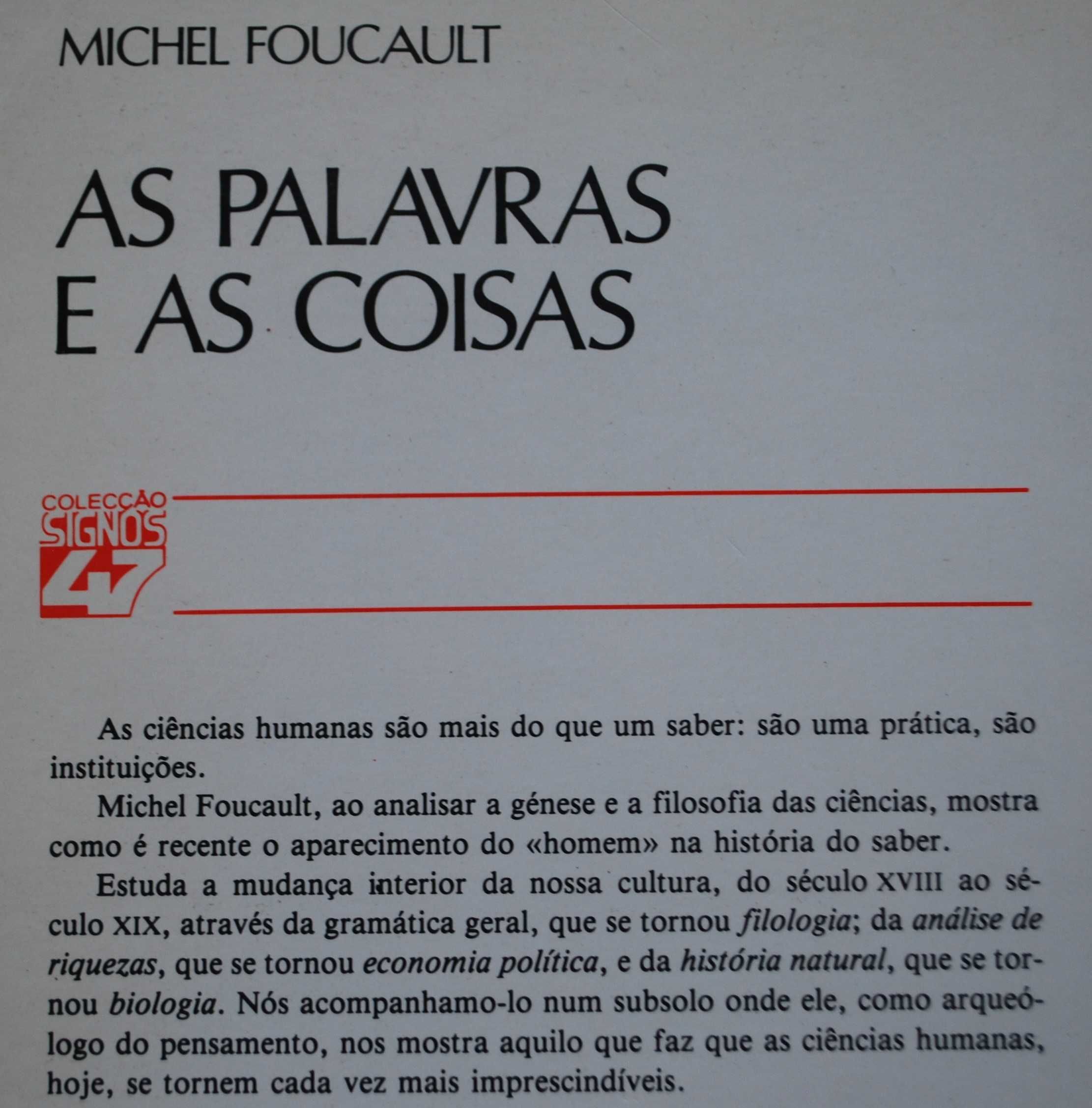 As Palavras e As Coisas de Michel Foucault - 1ª Edição 1988