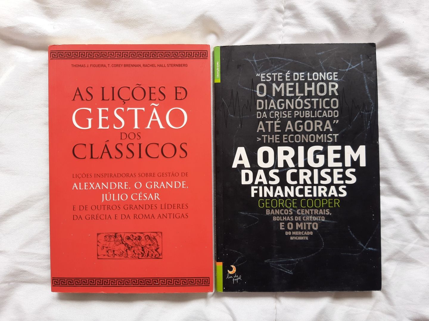 Livros "As lições de Gestão dos Clássicos" e "A Origem ..."