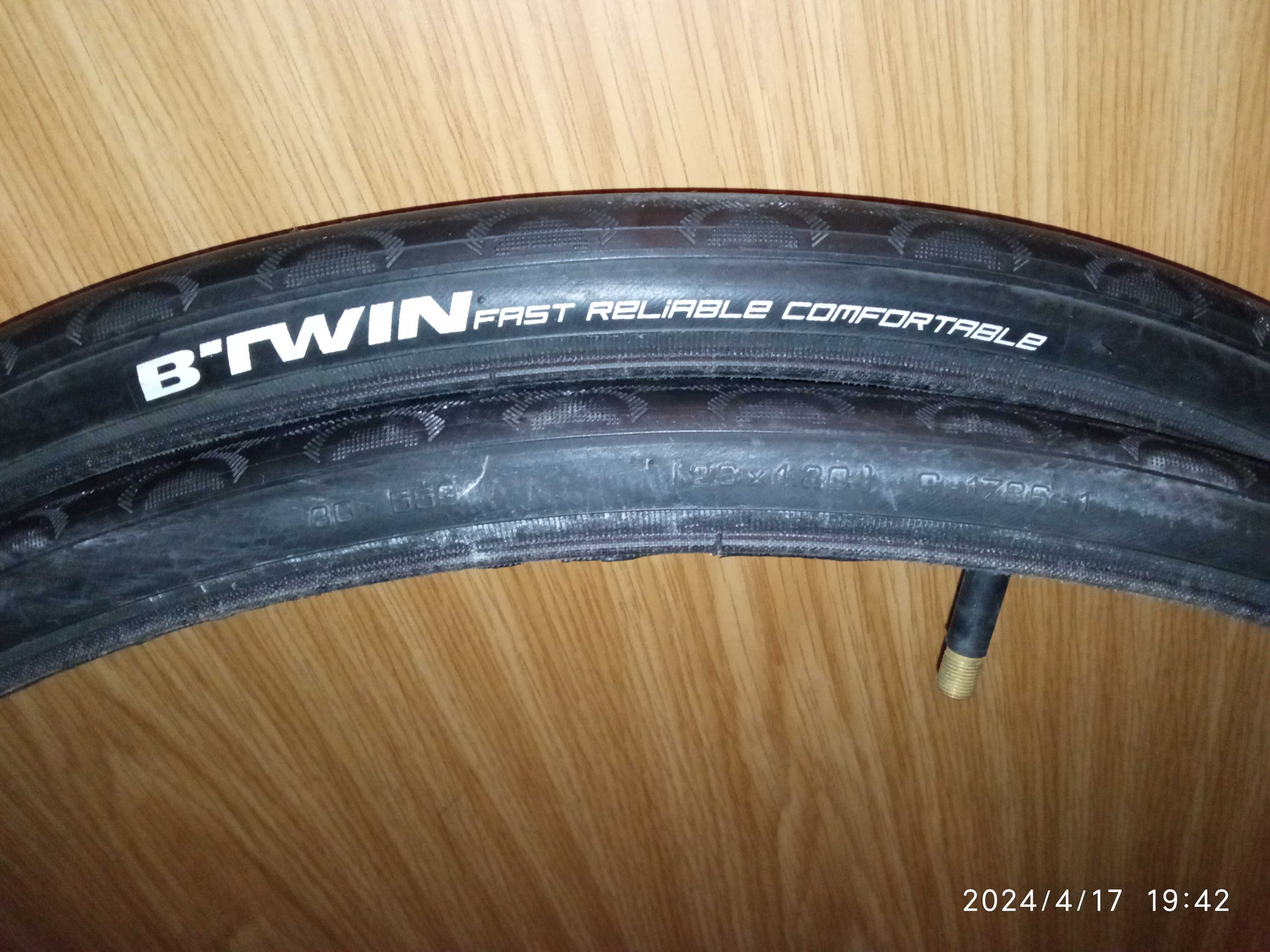 Opony rowerowe BTWIN 26" (szosowe) typu SLICK + dętki 2 szt.