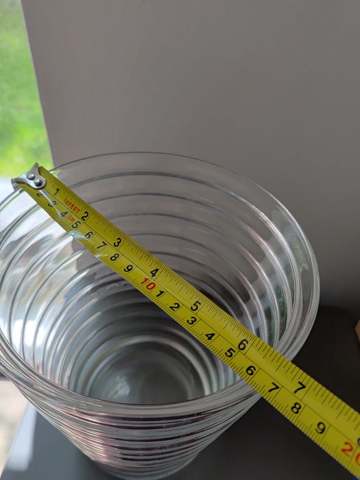 Szklany wazon duży szeroki