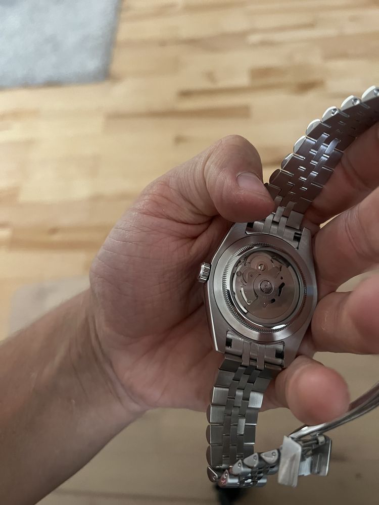 Zegarek seiko mod handmade black dial