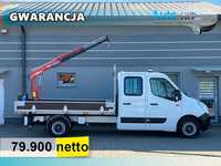 Renault Master  Skrzynia Doka 6 Miejsc Klima Hak HDS 990kg 170KM *Gwarancja