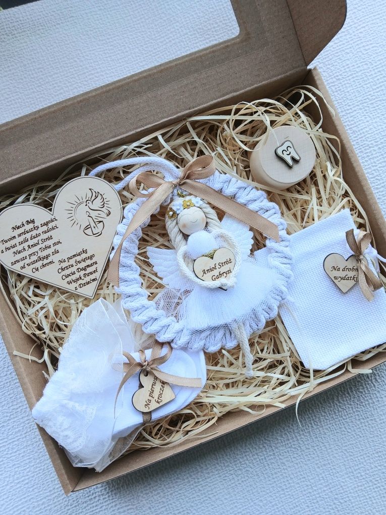 Box prezentowy na chrzest pamiątka chrztu upominek chrzciny