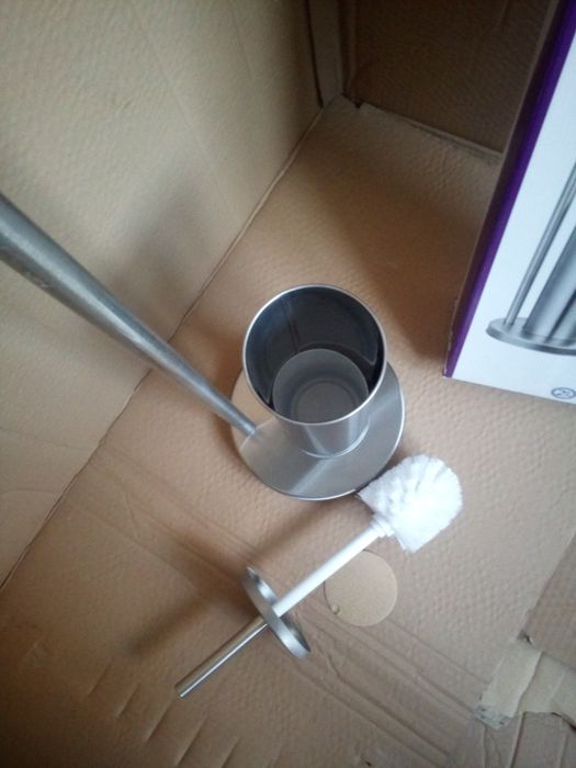 Stojak na papier i szczotke do wc stal nierdzewna Nowy