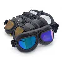 Óculos aviador moto transparentes, espelhados e escurecidos cafe racer
