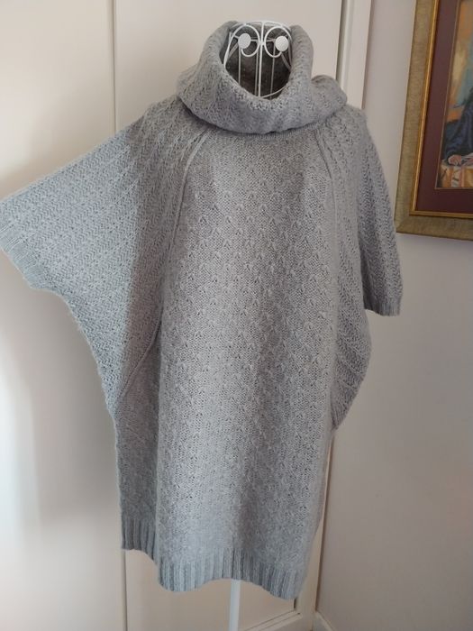 Túnica malha quente | cinzento | Gémo | mohair alpaca | Tamanho S