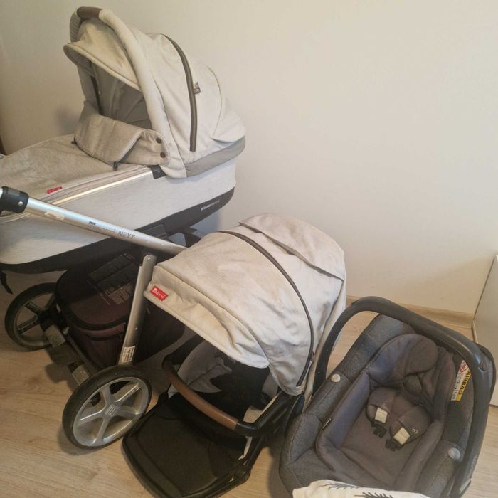 Wózek Espirio Next 3w1 - Gondola, spacerówka , nosidełko (Maxi Cosi)