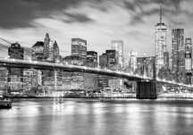 Fototapeta most Nowy Manhattan czarno biała 368x254 + KLEJ !