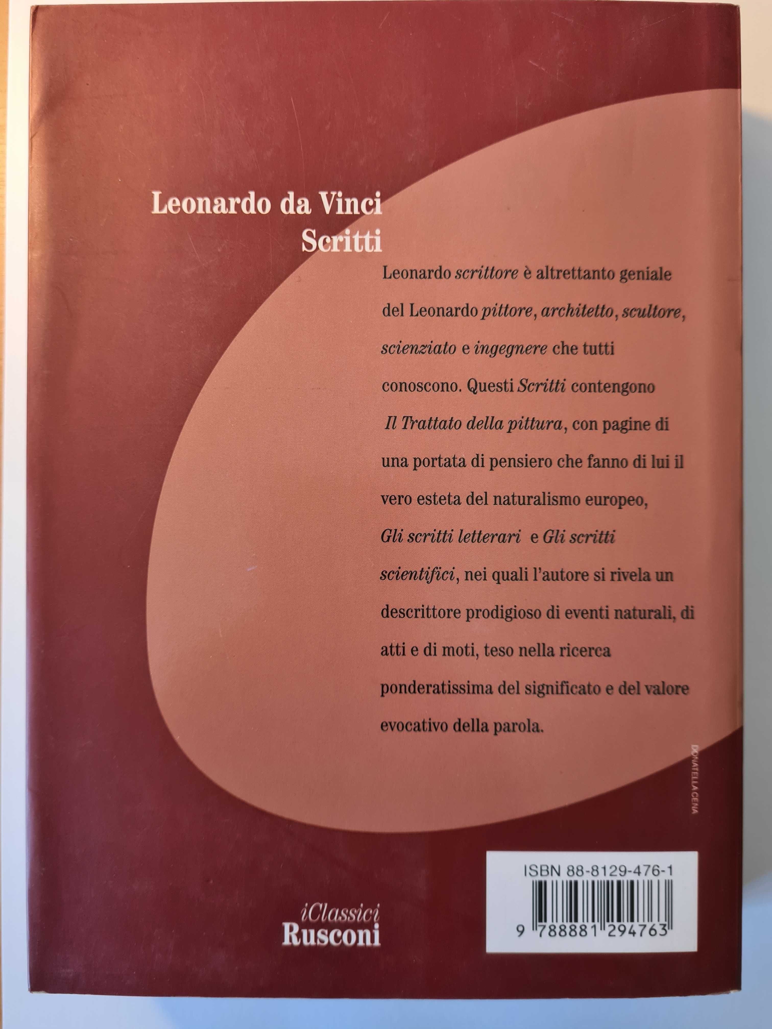 Livro "Scritti" de Leonardo da Vinci
