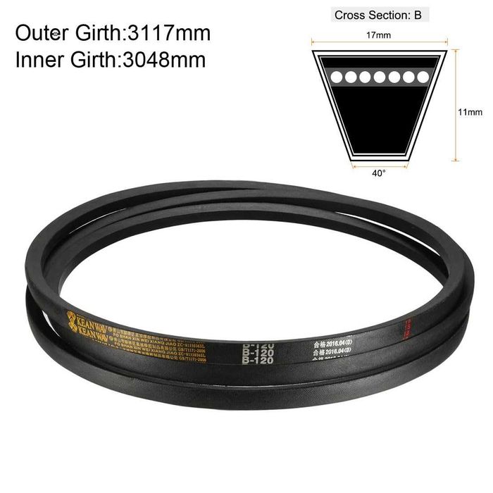 Nowy pas klinowy / pas napędowy / guma / B120 / KEANWAV !9001!