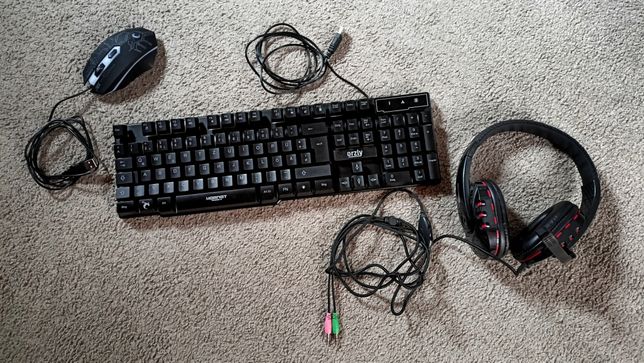 Zestaw gamingowy Orzly RX250 mysz, słuchawki, klawiatura - RGB