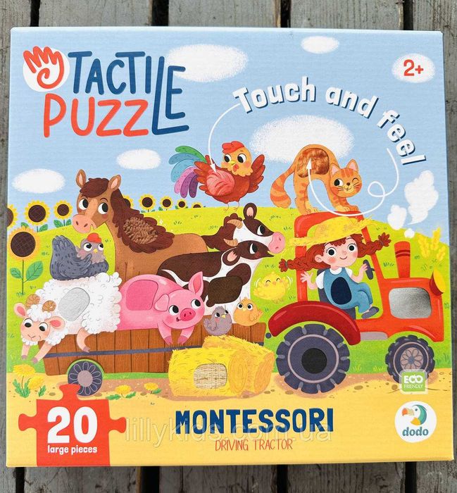 Пазл з тактильними елементами "За кермом трактора" 300658 DoDo