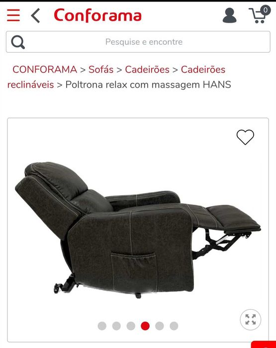 Sofá Poltrona Relax com Massagens