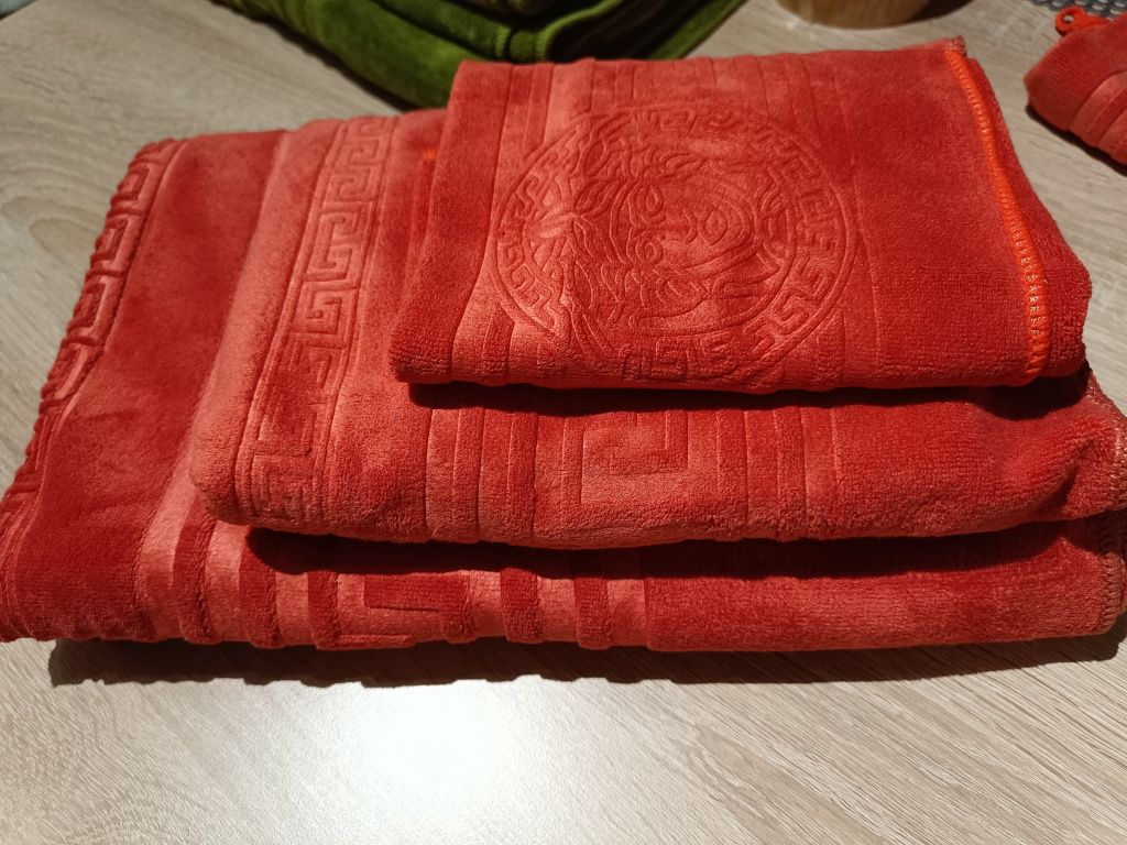 Ręczniki Versac nowe 3szt komplet mikrofibra