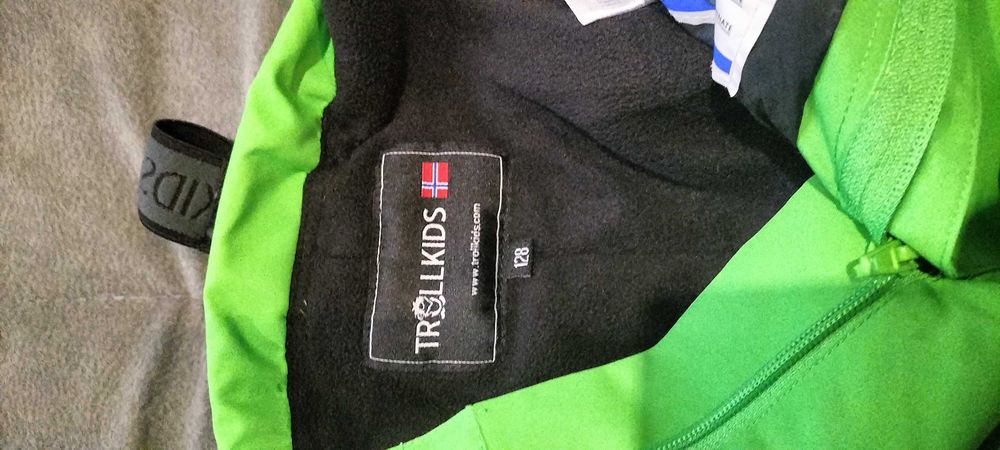 Spodnie narciarskie 128 Trollkids + Bluza Alpine Pro 116-122