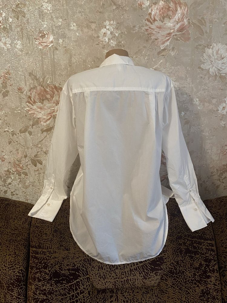 Белая рубашка  сорочка оверсайз Zara H&M