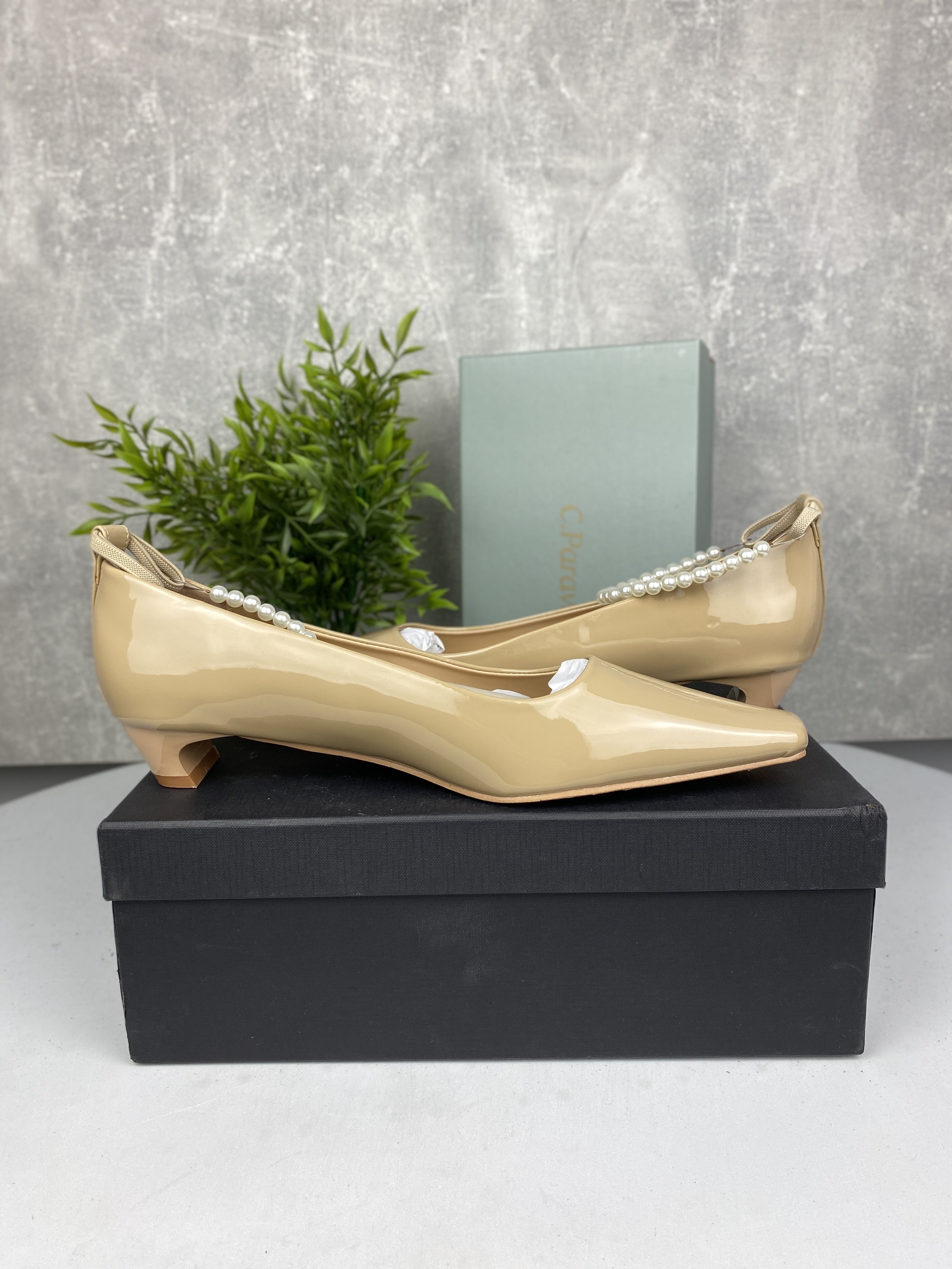 Nowe / buty baleriny / C.Paravano / Ankle Pearl Chain (Lucia) / r. 42
